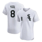 Silnrao C.White Sox #8 Kyle Teel Player White Stripe Limited Elite Home Stitched Jerseys