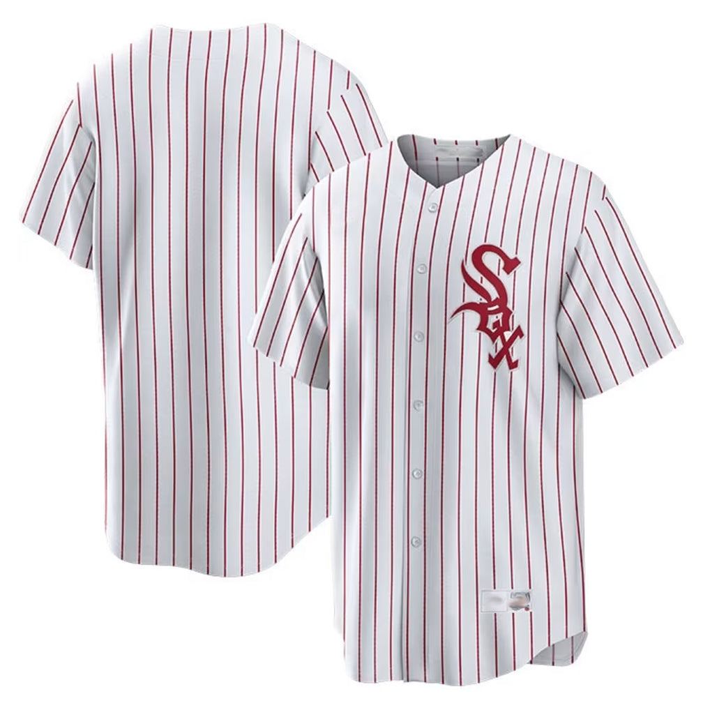 Silnrao C.White Sox ## White Sox Blank Player Red Stripe White Home Game Stitched Jerseys