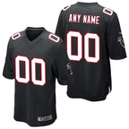 Silnrao Custom A.Falcons Black Alternate Game Stitched Jerseys