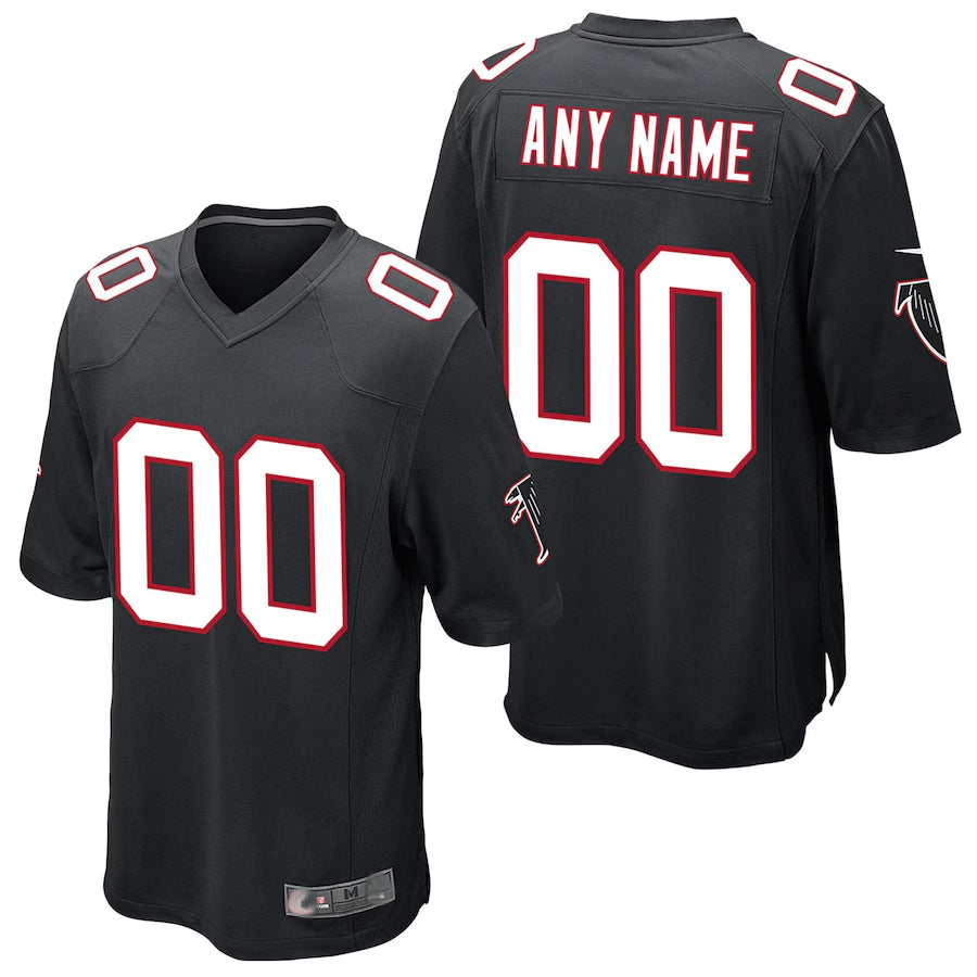 Silnrao Custom A.Falcons Black Alternate Game Stitched Jerseys