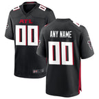 Silnrao Custom A.Falcons Black Home Game Stitched Jerseys