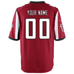 Silnrao Custom A.Falcons Red Game Stitched Jerseys