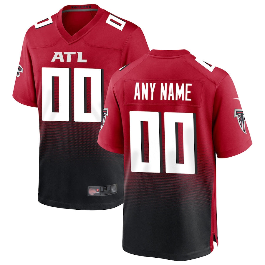 Silnrao Custom A.Falcons Red Replica Home Game Stitched Jerseys