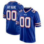 Silnrao Custom B.Bills Royal Royal Game Stitched Jerseys