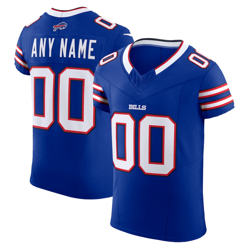 Silnrao Custom B.Bills Royal Vapor F.U.S.E. Elite Stitched Jerseys