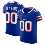 Silnrao Custom B.Bills Royal Vapor F.U.S.E. Elite Stitched Jerseys