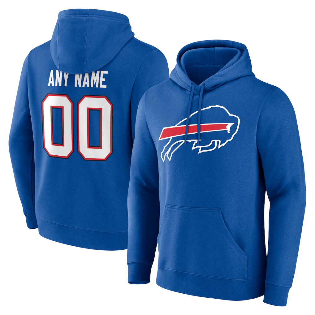 Silnrao Custom B.Bills Team Authentic Personalized Name & Number Hoodie Stitched Jerseys