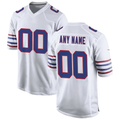 Silnrao Custom B.Bills White Alternate Game Stitched Jerseys