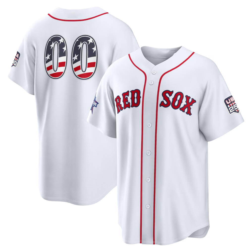 Silnrao Custom B.Red Sox 2026 All-Star Edition Stars & Stripes White Stadium Jerseys