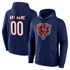 Silnrao Custom C.Bears Navy Big & Tall Team Authentic Hoodie Stitched Jerseys
