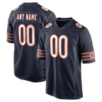 Silnrao Custom C.Bears Navy Custom Game Stitched Jerseys