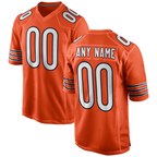 Silnrao Custom C.Bears Orange Alternate Custom Game Stitched Jerseys