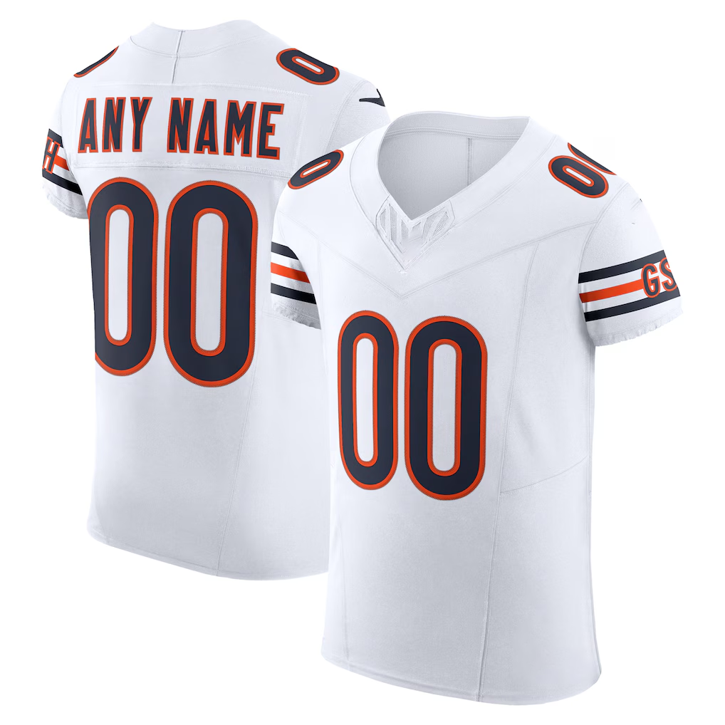 Silnrao Custom C.Bears Navy Vapor F.U.S.E. Elite  Stitched Jerseys