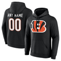 Silnrao Custom C.Bengals Black Big & Tall Team Authentic Custom Hoodie Stitched Jerseys