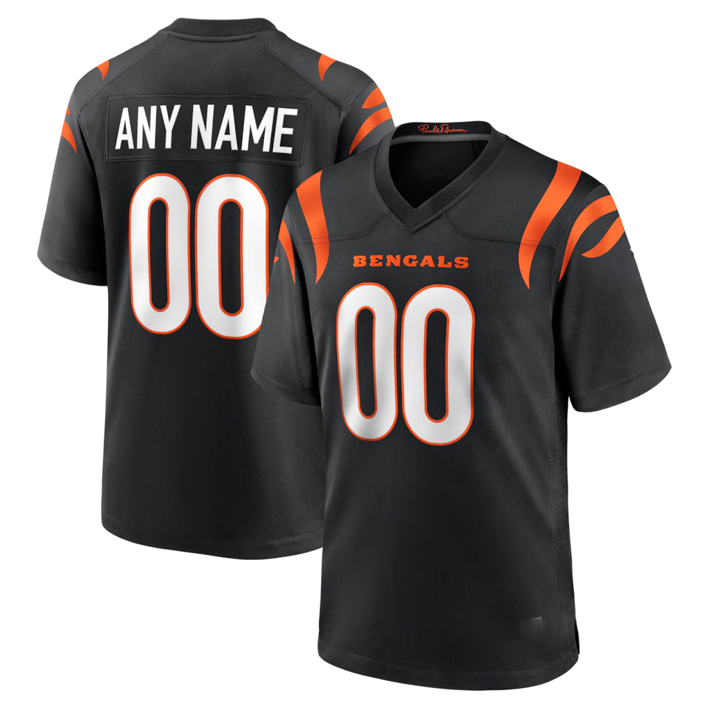 Silnrao Custom C.Bengals Black Game Stitched Jerseys