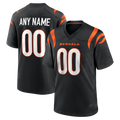 Silnrao Custom C.Bengals Black Game Stitched Jerseys