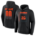 Silnrao Custom C.Bengals Black Home Field Pop Personalized Name & Number Hoodie Stitched Jerseys