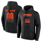 Silnrao Custom C.Bengals Black Home Field Pop Personalized Name & Number Hoodie Stitched Jerseys