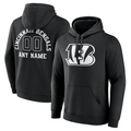 Silnrao Custom C.Bengals Black Personalized Name & Number Pullover Hoodie Stitched Jerseys