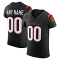 Silnrao Custom C.Bengals Black Team Vapor F.U.S.E. Elite Stitched Jerseys