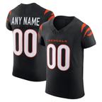 Silnrao Custom C.Bengals Black Team Vapor F.U.S.E. Elite Stitched Jerseys