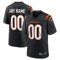 Silnrao Custom C.Bengals Home Replica Game Football Jerseys - Black - Custom