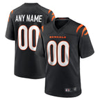 Silnrao Custom C.Bengals Home Replica Game Football Jerseys - Black - Custom