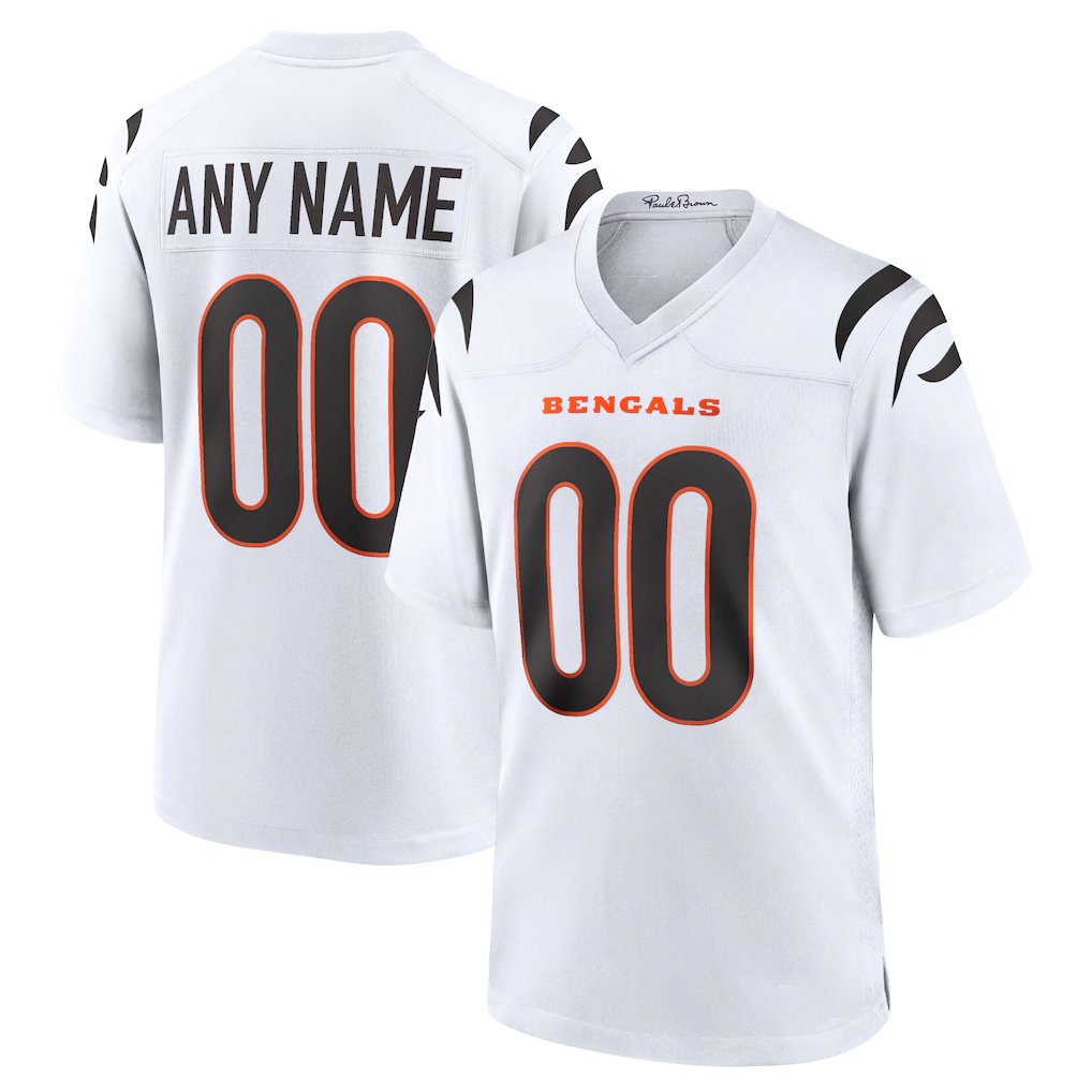Silnrao Custom C.Bengals White Game Stitched Jerseys