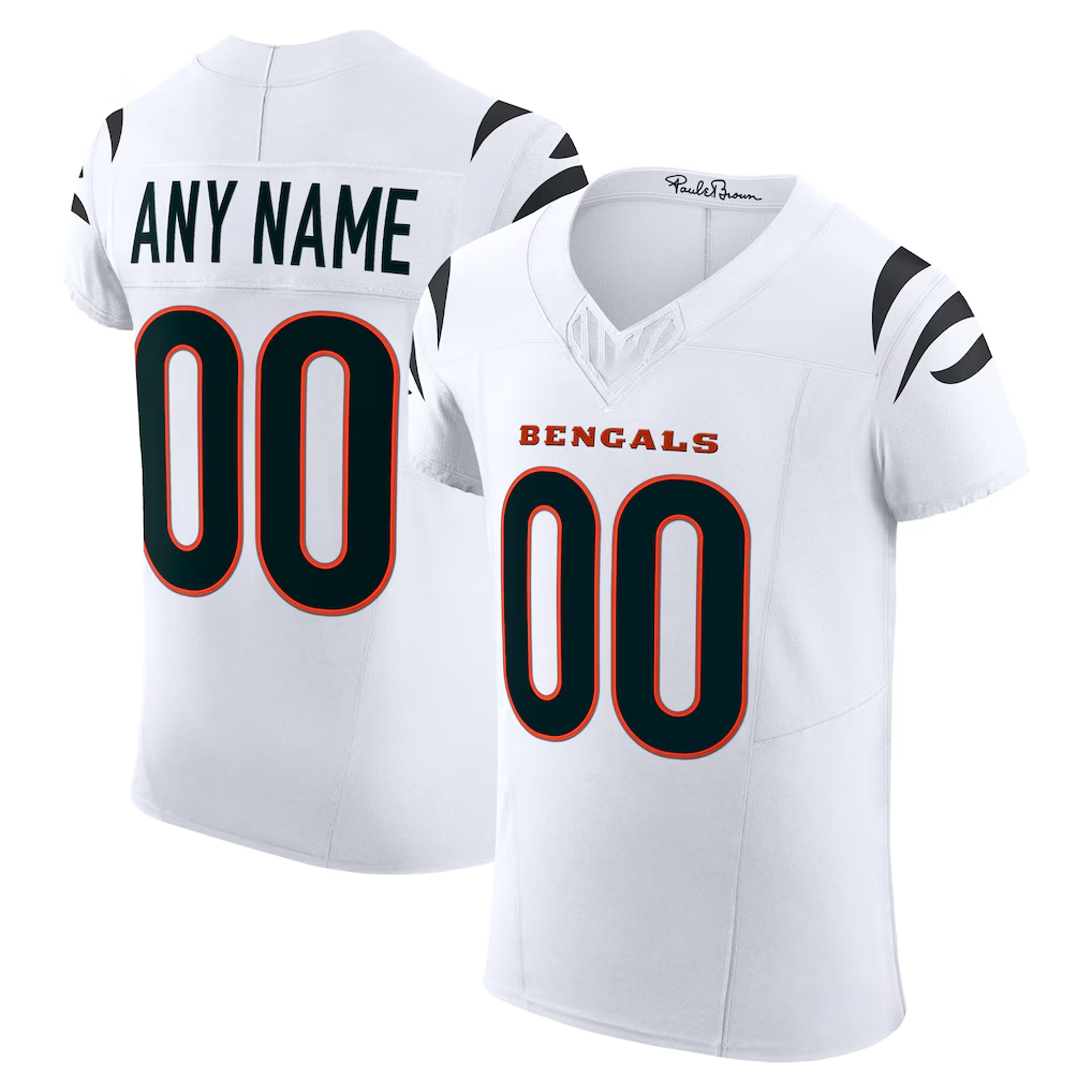 Silnrao Custom C.Bengals White Vapor F.U.S.E. Elite Stitched Jerseys