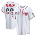 Silnrao Custom C.Reds 2026 All-Star Edition Stars & Stripes White Stadium Jerseys