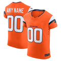 Silnrao Custom D.Broncos Vapor F.U.S.E. Elite Orange Stitched Jerseys