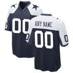 Silnrao Custom D.Cowboys Navy Alternate Game Jersey Stitched Jerseys