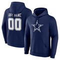 Silnrao Custom D.Cowboys Navy Team Authentic Personalized Name & Number Hoodie Stitched Jerseys