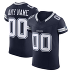Silnrao Custom D.Cowboys Navy Vapor F.U.S.E. Elite Custom Stitched Jerseys
