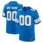 Silnrao Custom D.Lions Blue Home Game Stitched Jerseys