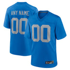 Silnrao Custom D.Lions Blue Limted Game Alternate Stitched Jerseys