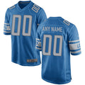 Silnrao Custom D.Lions Blue Replica Game Stitched Jerseys