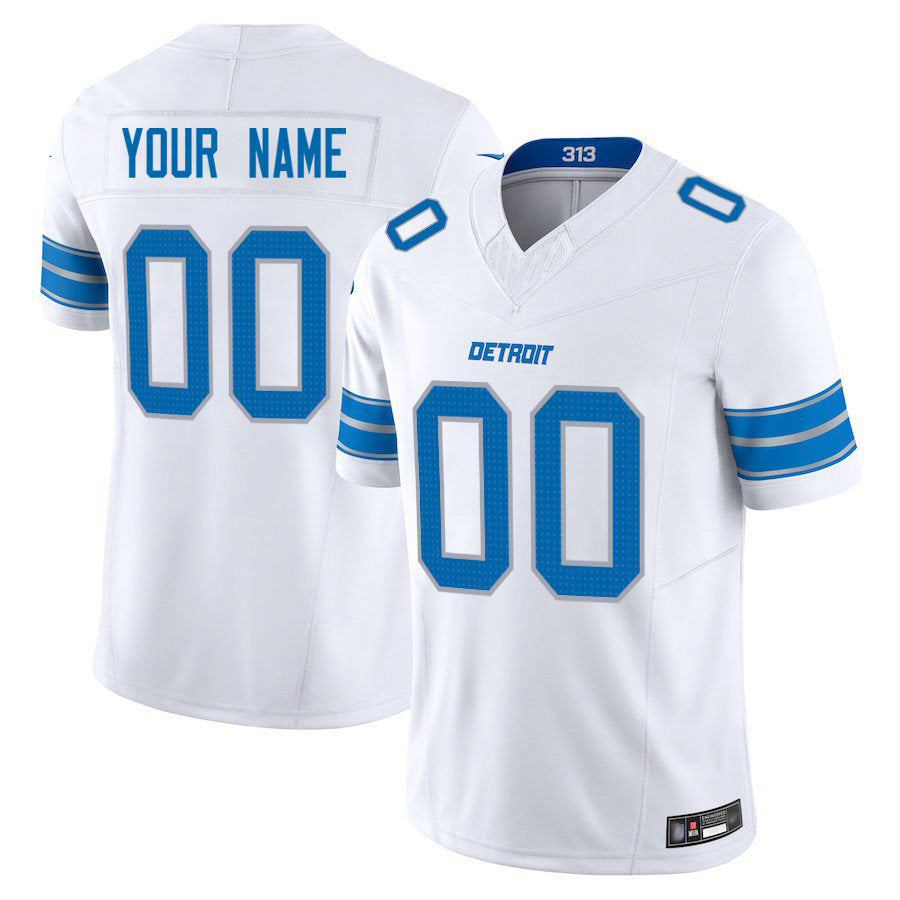 Silnrao Custom D.Lions White Vapor F.U.S.E. Limited Elite Stitched Jerseys