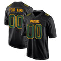 Silnrao Custom GB.Packers Black Fashion Game Stitched Jerseys