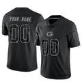 Silnrao Custom GB.Packers Black REFLECTIVE Limited Stitched Jerseys