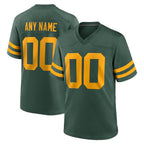 Silnrao Custom GB. Packers Green Alternate Game Stitched Jerseys