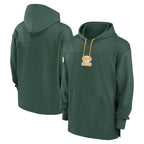 Silnrao Custom GB.Packers Green Sideline Pullover Hoodie Stitched Jerseys