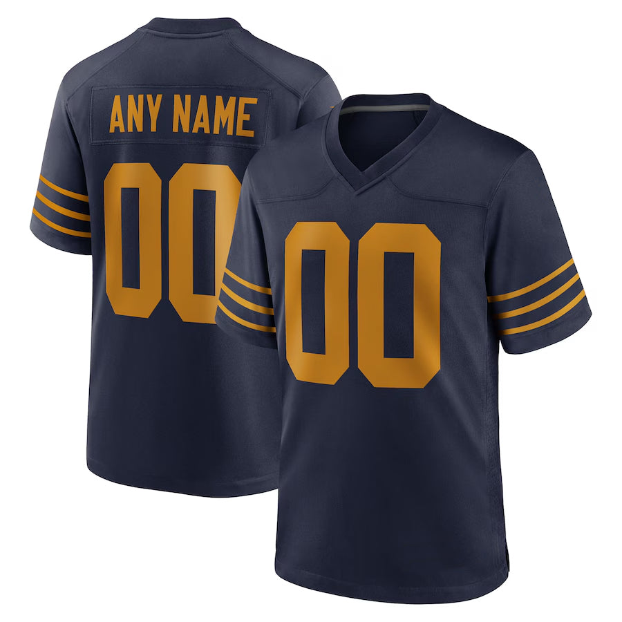Silnrao Custom GB.Packers Navy The 1923 Classic Game Stitched Jerseys