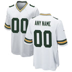 Silnrao Custom GB.Packers White Home Game Stitched Jerseys