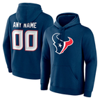 Silnrao Custom H.Texans Navy Team Authentic Personalized Name & Number Hoodie Stitched Jerseys