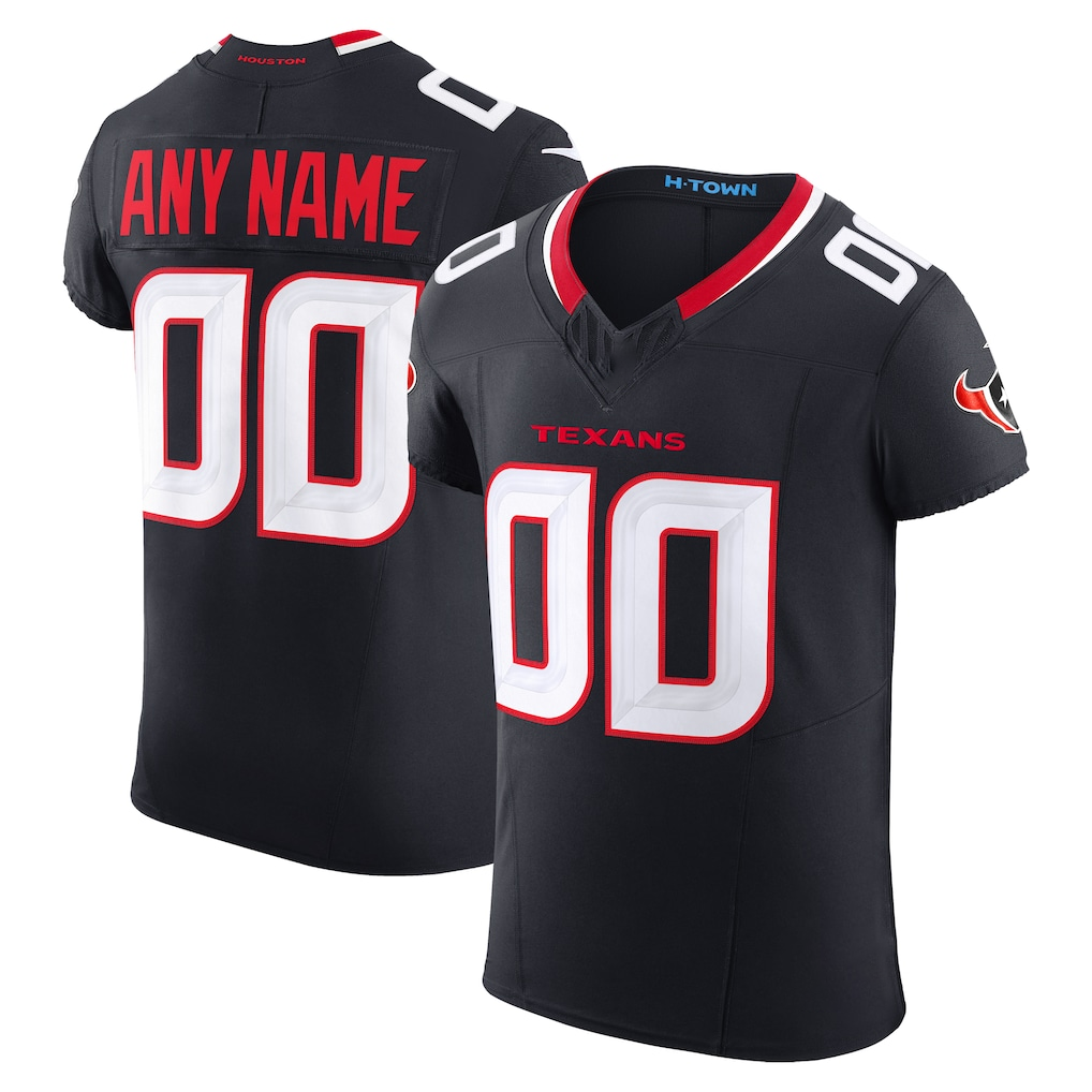 Silnrao Custom H.Texans Navy Team Authentic Personalized Name & Number Hoodie Stitched Jerseys