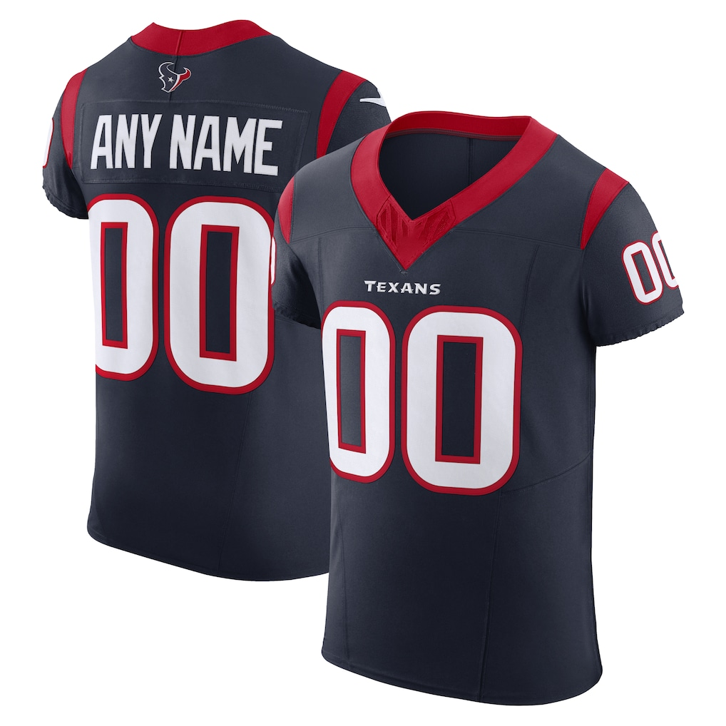 Silnrao Custom H.Texans Navy Vapor F.U.S.E. Elite Stitched Jerseys