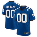 Silnrao Custom IN.Colts Blue Indiana Nights Replica Game Stitched Jerseys