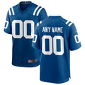 Silnrao Custom IN.Colts Royal Replica Home Game Stitched Jerseys