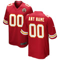 Silnrao Custom KC.Chiefs Red Replica Game Stitched Jerseys